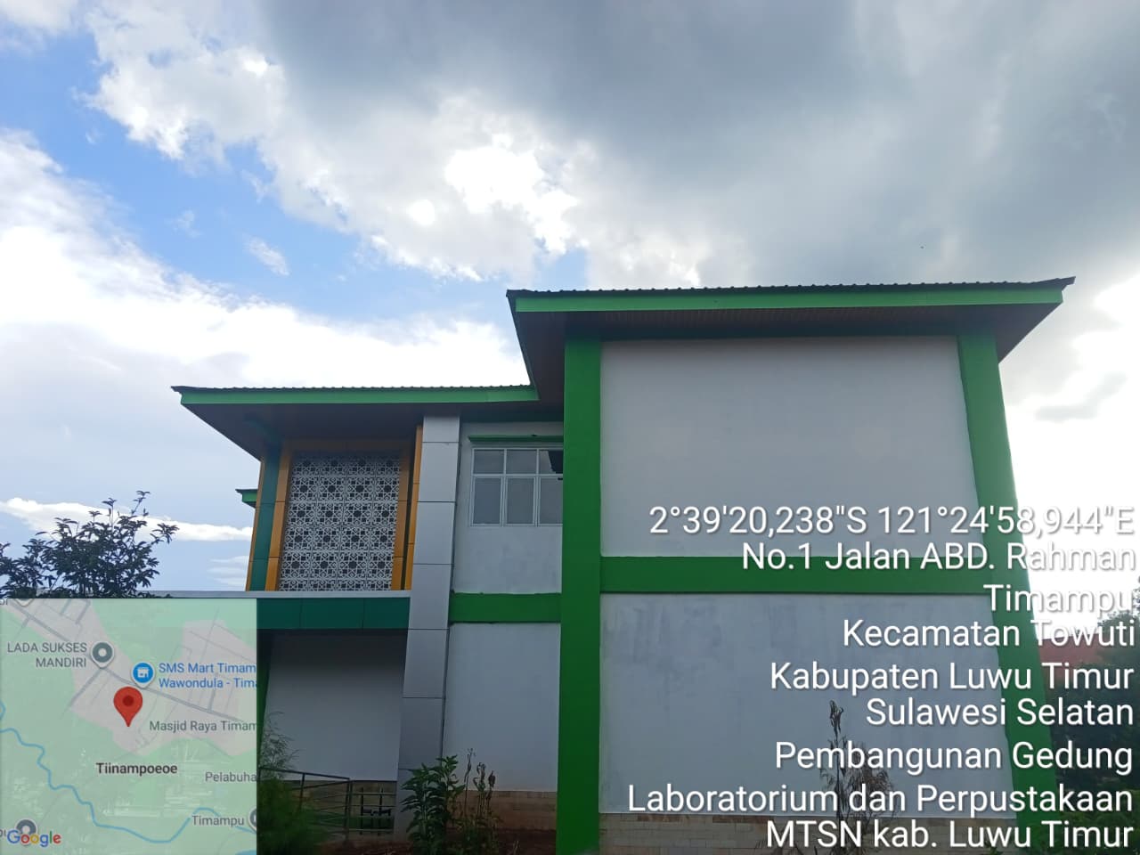 Pembangunan Gedung Laboratorium dan Perpustakaan MTSN Kab. Luwu Timur